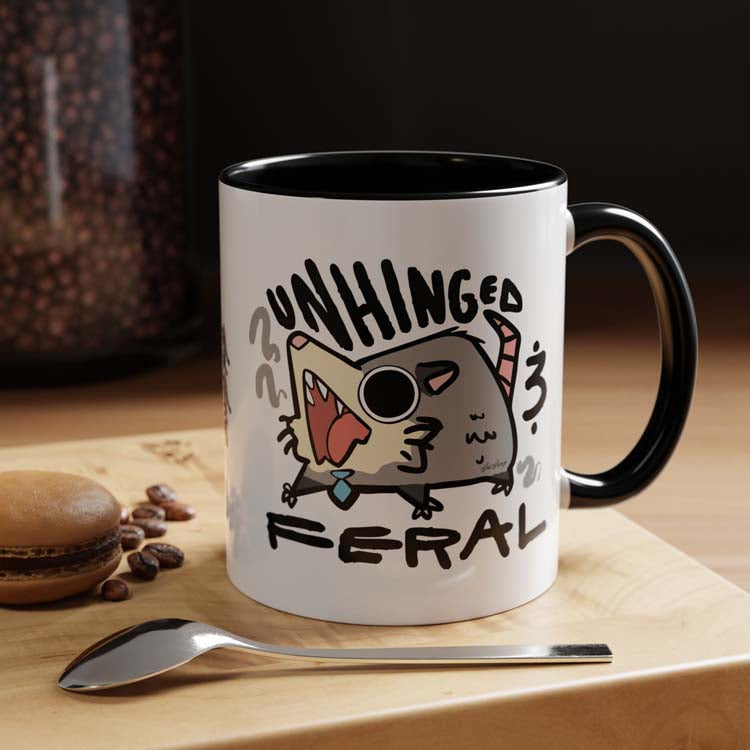 Unhinged & Feral Opposum Mug Printify