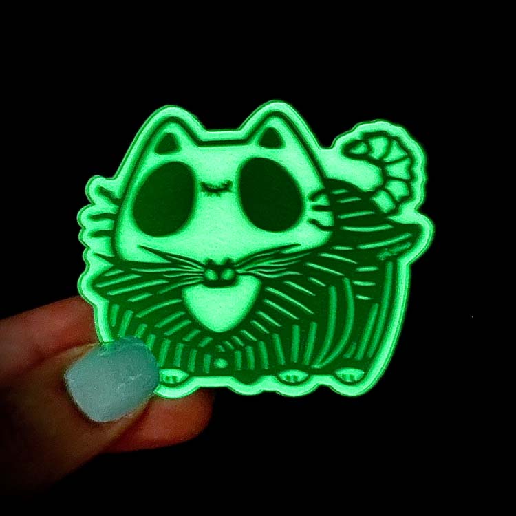 ChonkCat Jack Skellington Sticker (Glow in the Dark) Sticker
