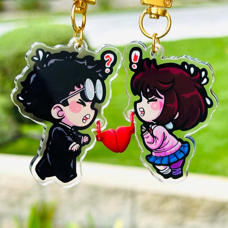 DanDaDan Accidental Kiss Charm Set Keychain