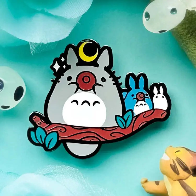 Totoro Forest Spirit Night Pin - enamel pin- TealTeacup LLC