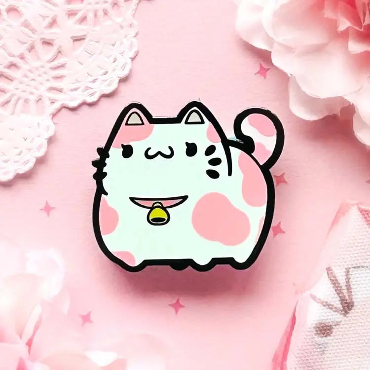 BUNDLE: 2 ChonkCat Cow Pins TealTeacup Shop