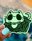 ChonkCat Jack Skellington Sticker (Glow in the Dark) Sticker