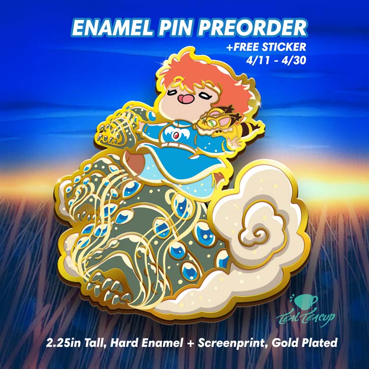 PREORDER: Nausicaä Field of Gold Pin (+FREE STICKER) Enamel Pin Preorder