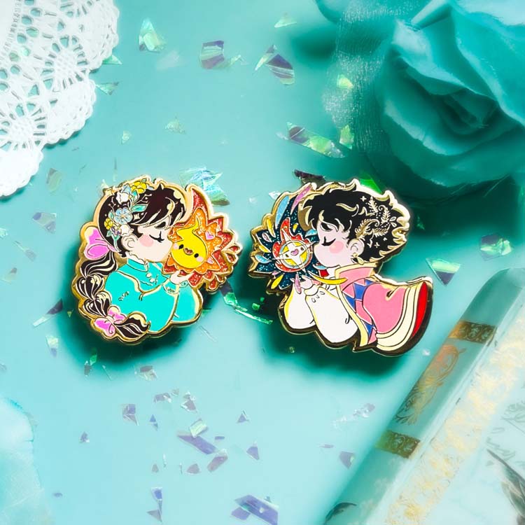 Howl "Catch a Falling Star" Pin TealTeacup LLC