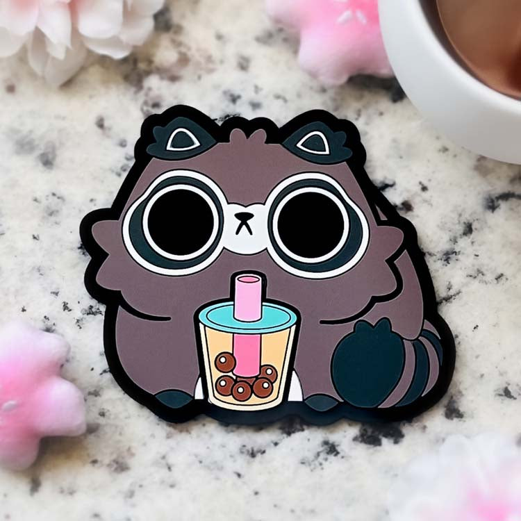 Chonk Trash Panda Boba Coaster Coaster