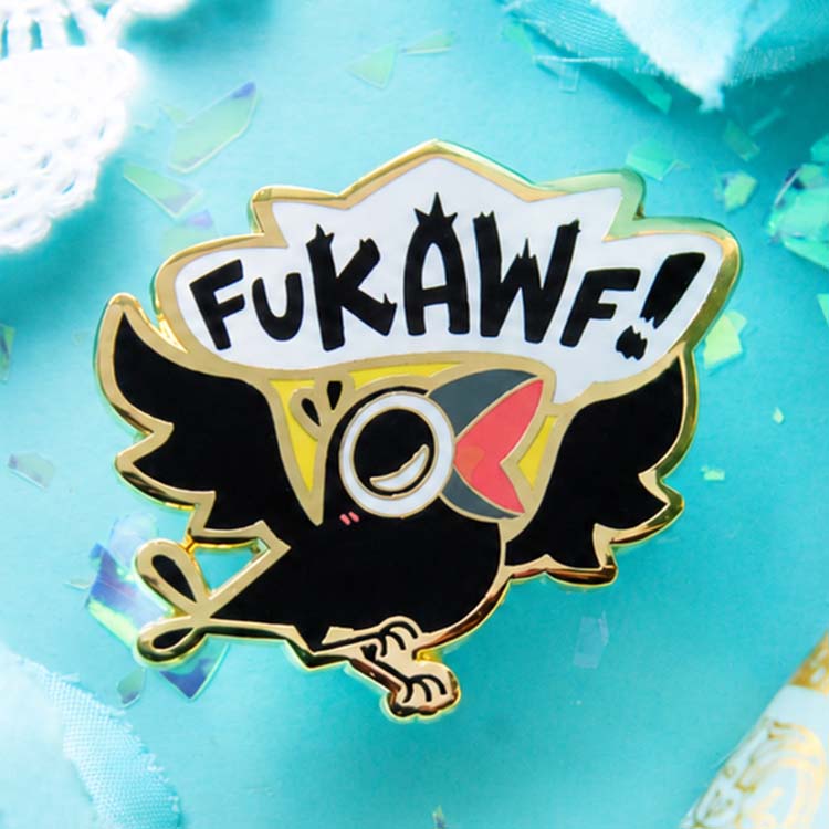 "FUKAWF" ChonkCrow Pin Enamel Pin