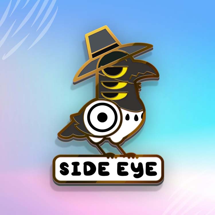 Sussie Bird “Side Eye” Pin Enamel Pin