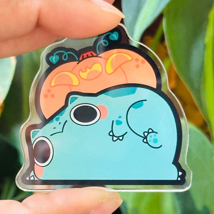 Pumpkin BulbaDerp Charm Keychain