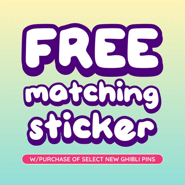 FREE MATCHING STICKER w/NEW Ghibli Pins *automatically added to cart* Sticker