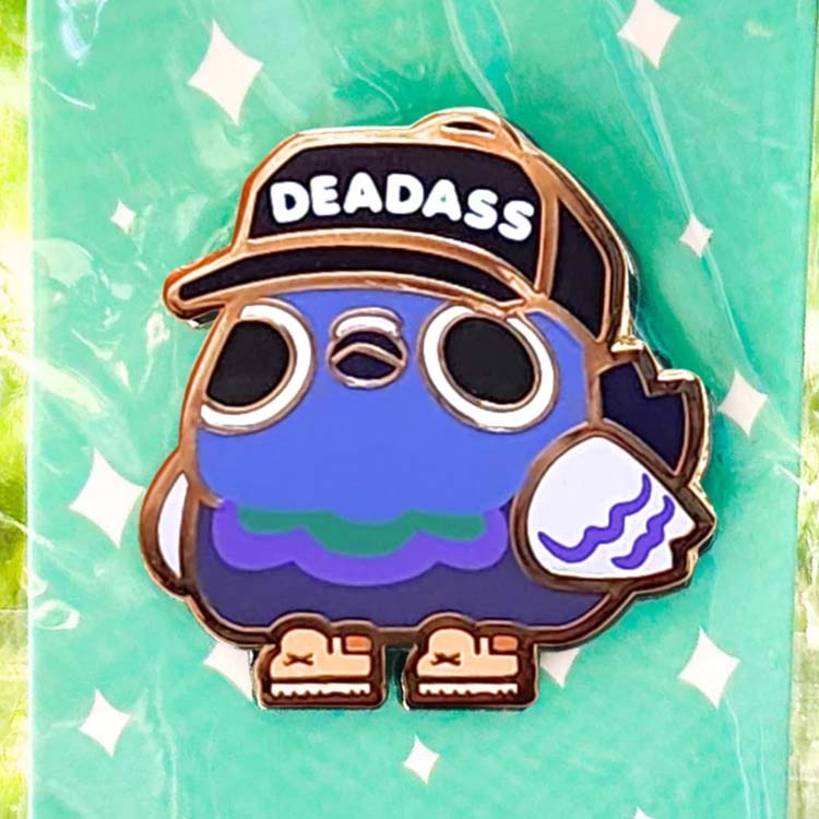 “DEADASS” Chonk Pigeon PURPLE Pin (EXCLUSIVE!!) Enamel Pin