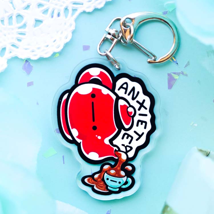 AnxieTEA Charm Keychain
