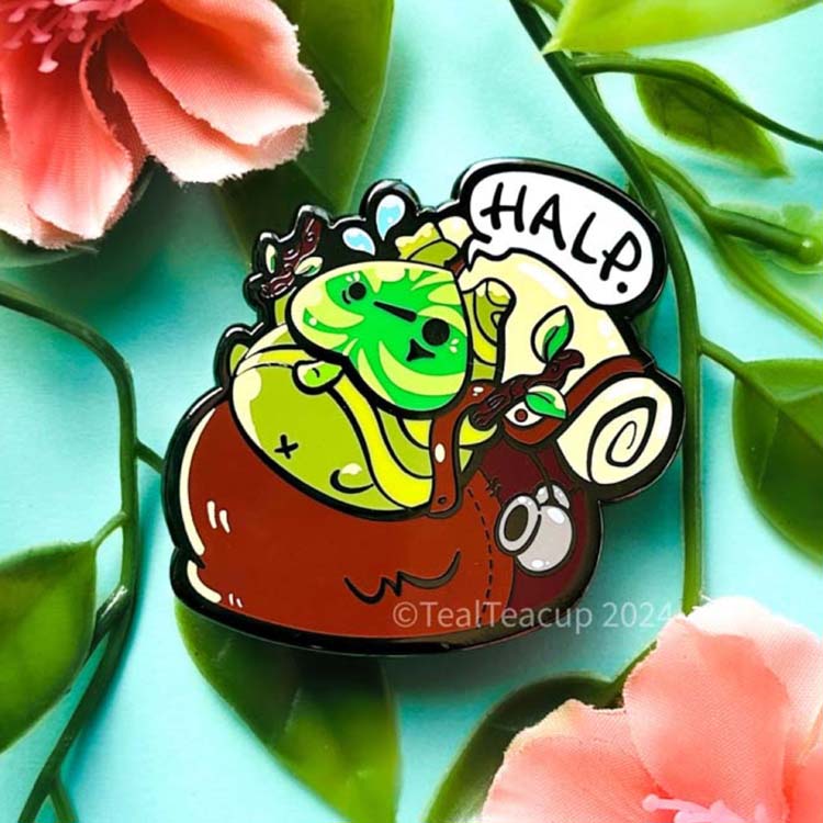 "Halp" Backpack Korok Pin Enamel Pin
