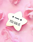 You Did It Star - Matte Gold - Pin
