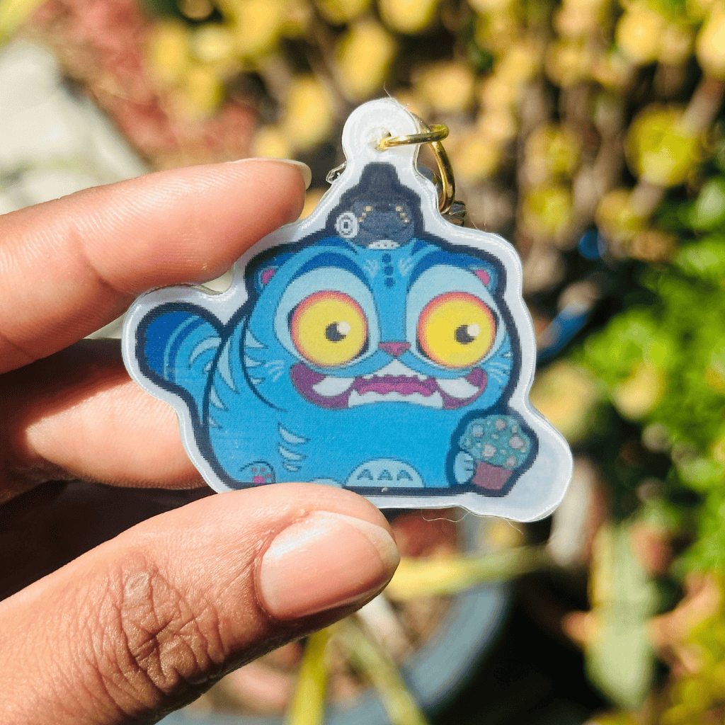 Chonk Derpy Tiger Planter Lenticular Charm Charms
