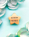 You Did It Star - Matte Gold - Pin