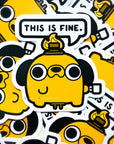 This is Fine Dog Sticker Sticker